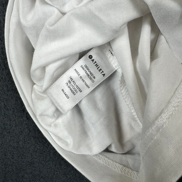Athleta Essence Twist Tie Athletic Long Sleeve Top White XS Womens - Picture 8 of 10